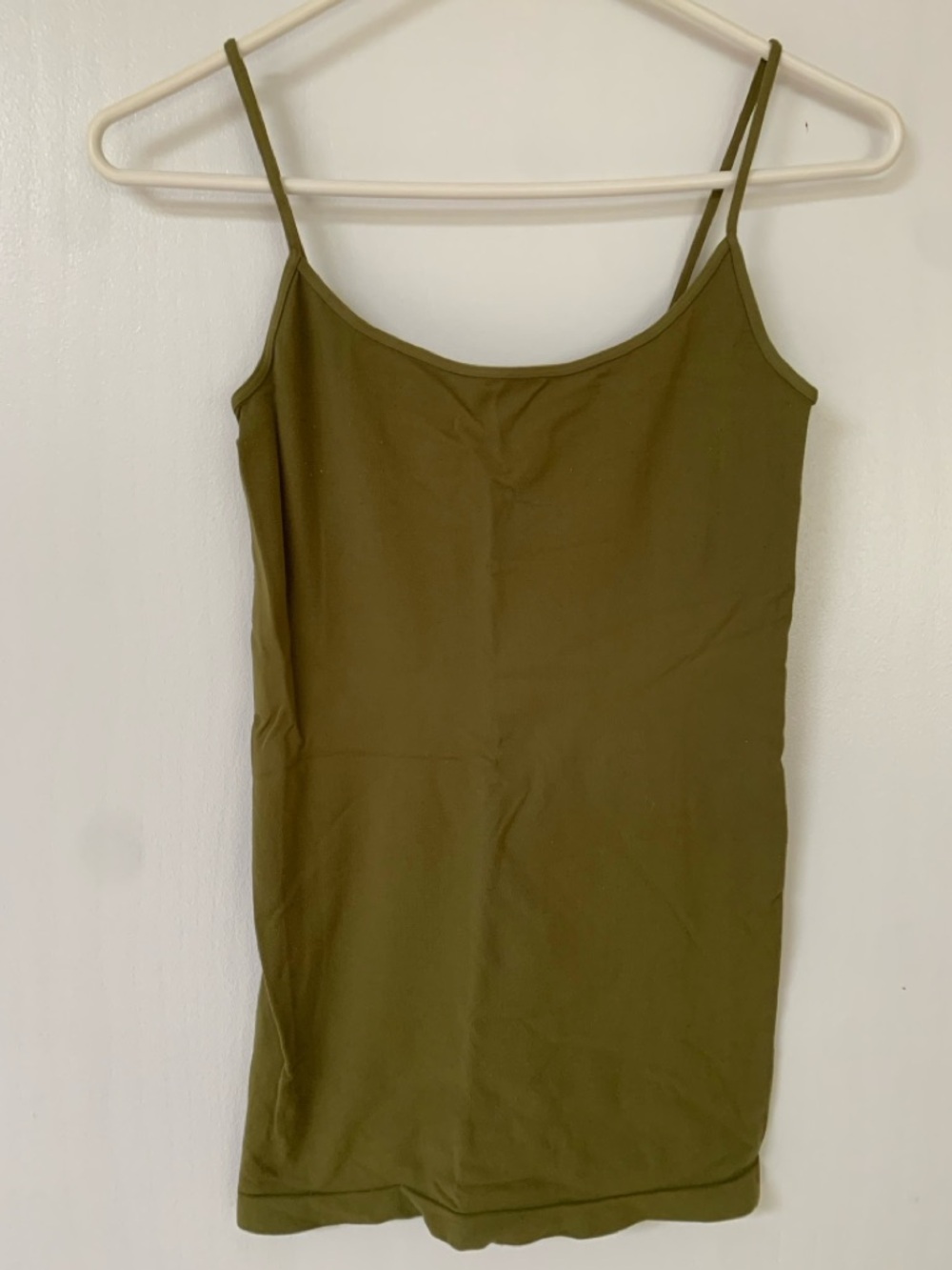 Olive Green Spaghetti-Strap Cami Tank Top